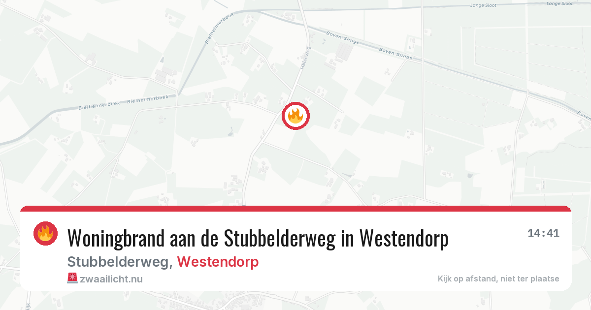 Woningbrand aan de Stubbelderweg in Westendorp — 28 mrt 2026