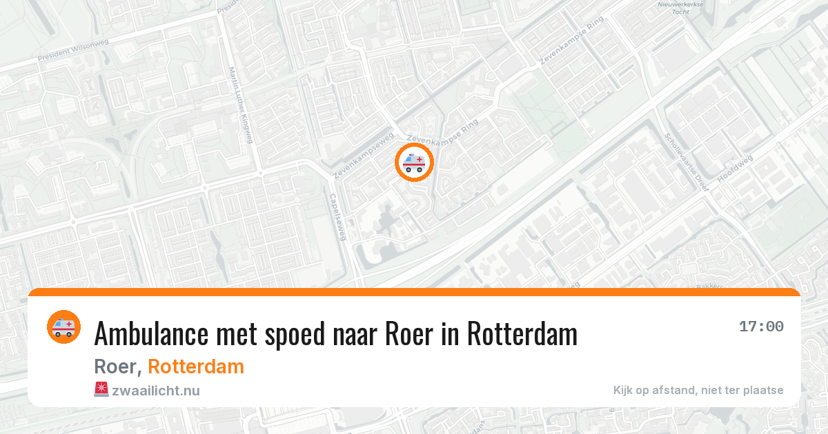 Ambulance met spoed naar Roer in Rotterdam — 9 jul 2026