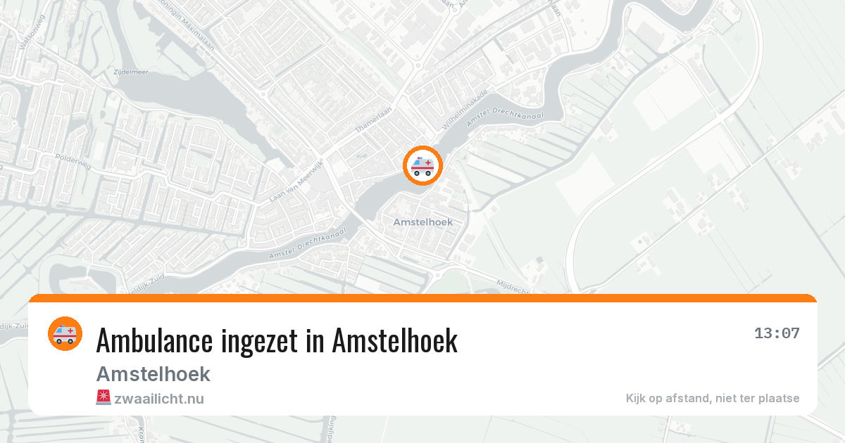Ambulance ingezet in Amstelhoek — 12 jul 2026