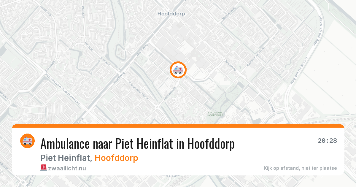 Ambulance naar Piet Heinflat in Hoofddorp — 11 jul 2026