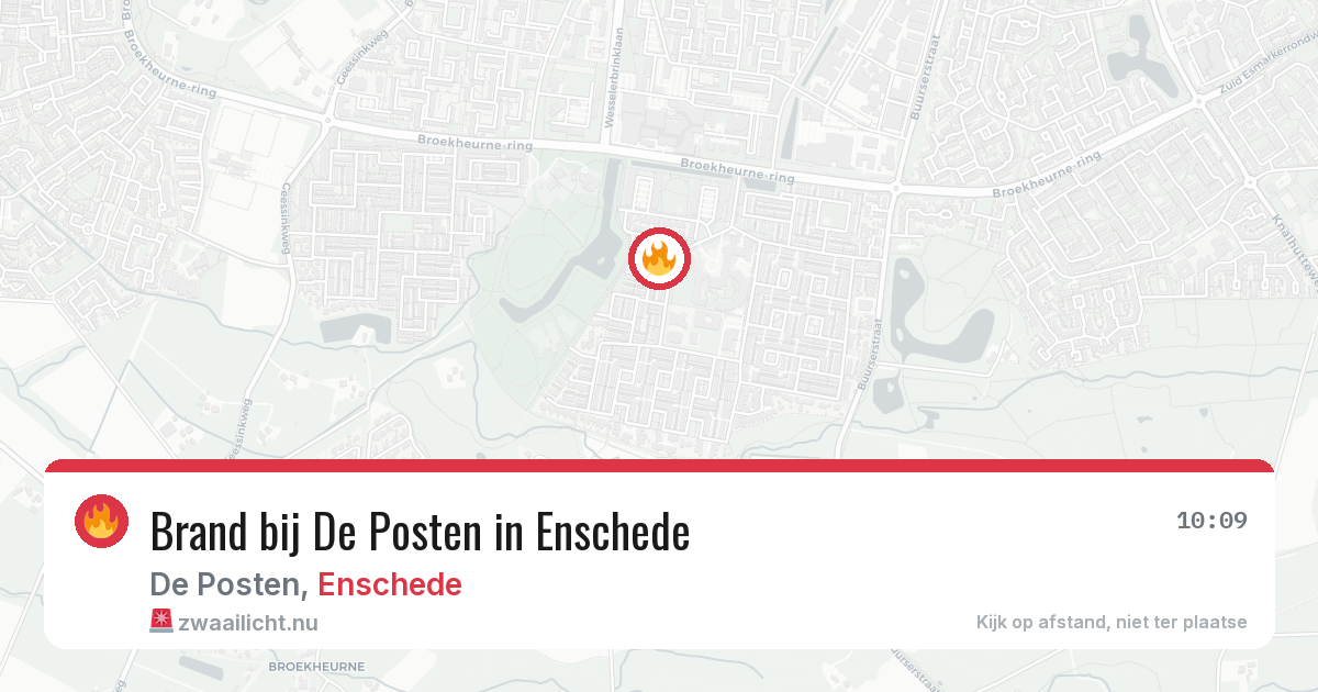 Brand bij De Posten in Enschede — 25 jul 2026