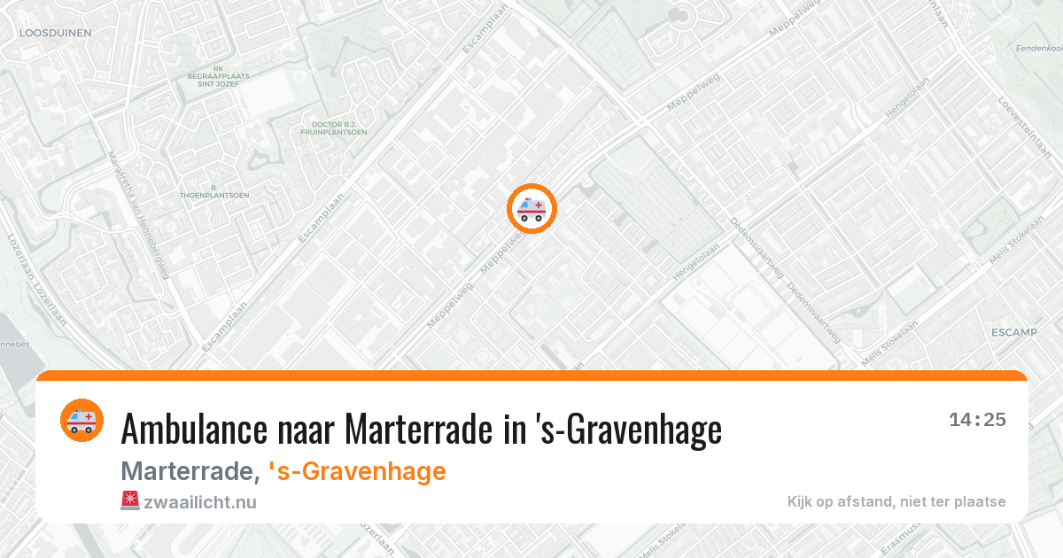 Ambulance naar Marterrade in 's-Gravenhage — 5 jun 2026