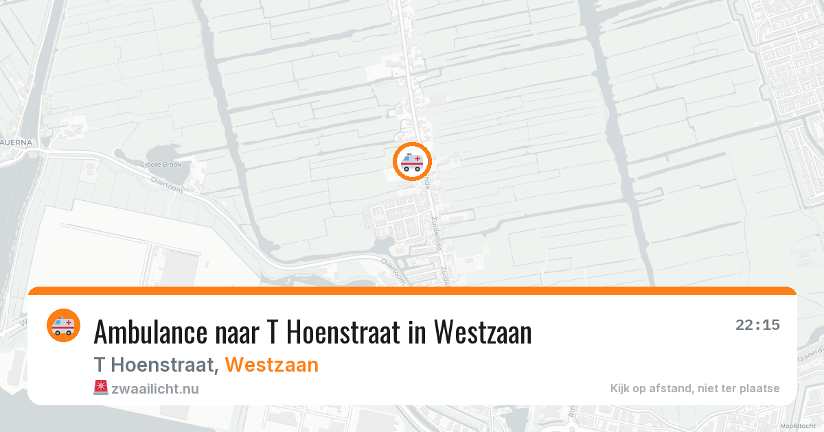 Ambulance naar T Hoenstraat in Westzaan — 19 jul 2026