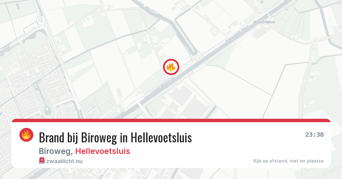 Brand bij Biroweg in Hellevoetsluis — 9 apr 2026
