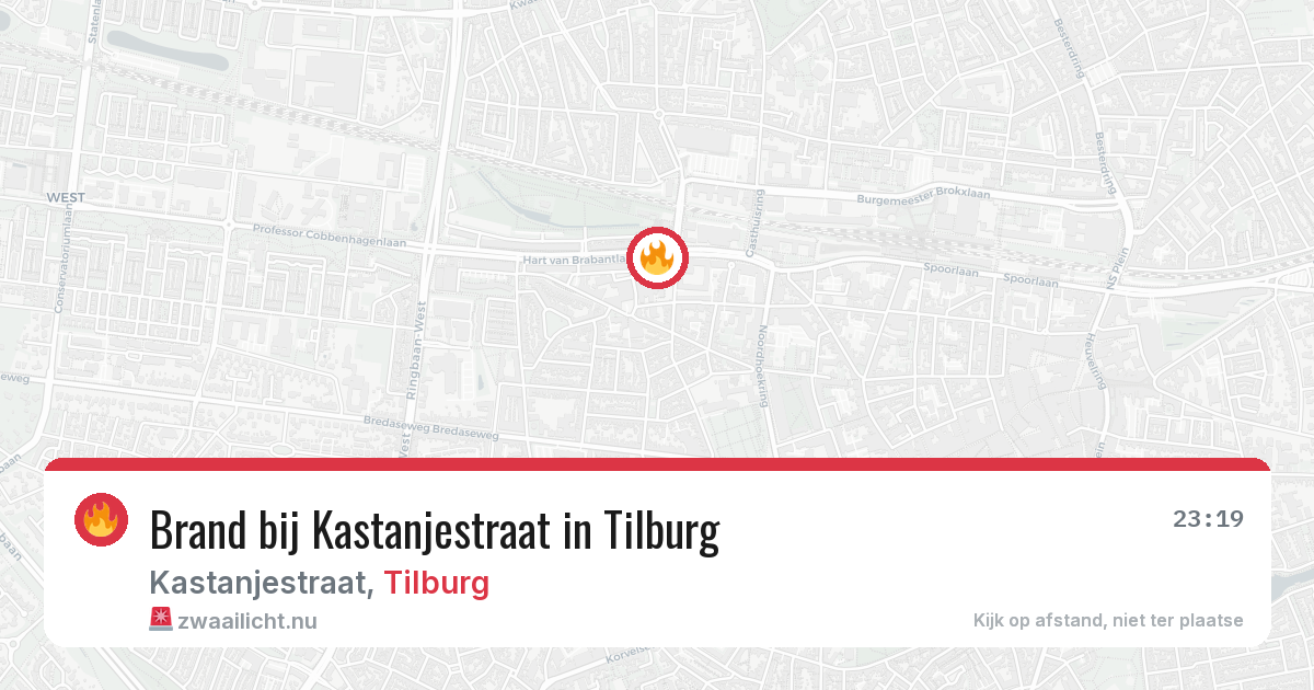 Brand bij Kastanjestraat in Tilburg — 24 mei 2026