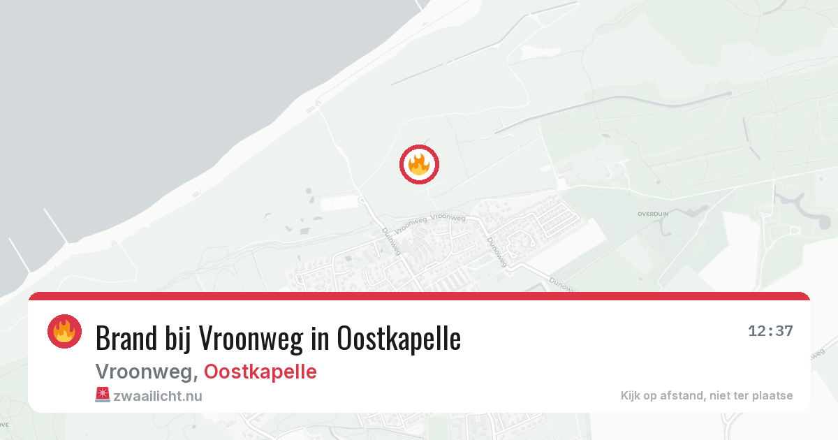 Brand bij Vroonweg in Oostkapelle — 2 mei 2026