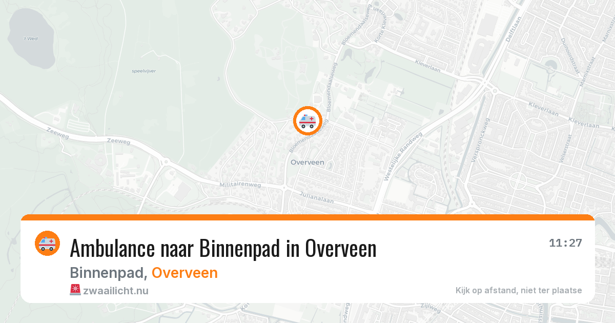 Ambulance naar Binnenpad in Overveen — 1 apr 2026