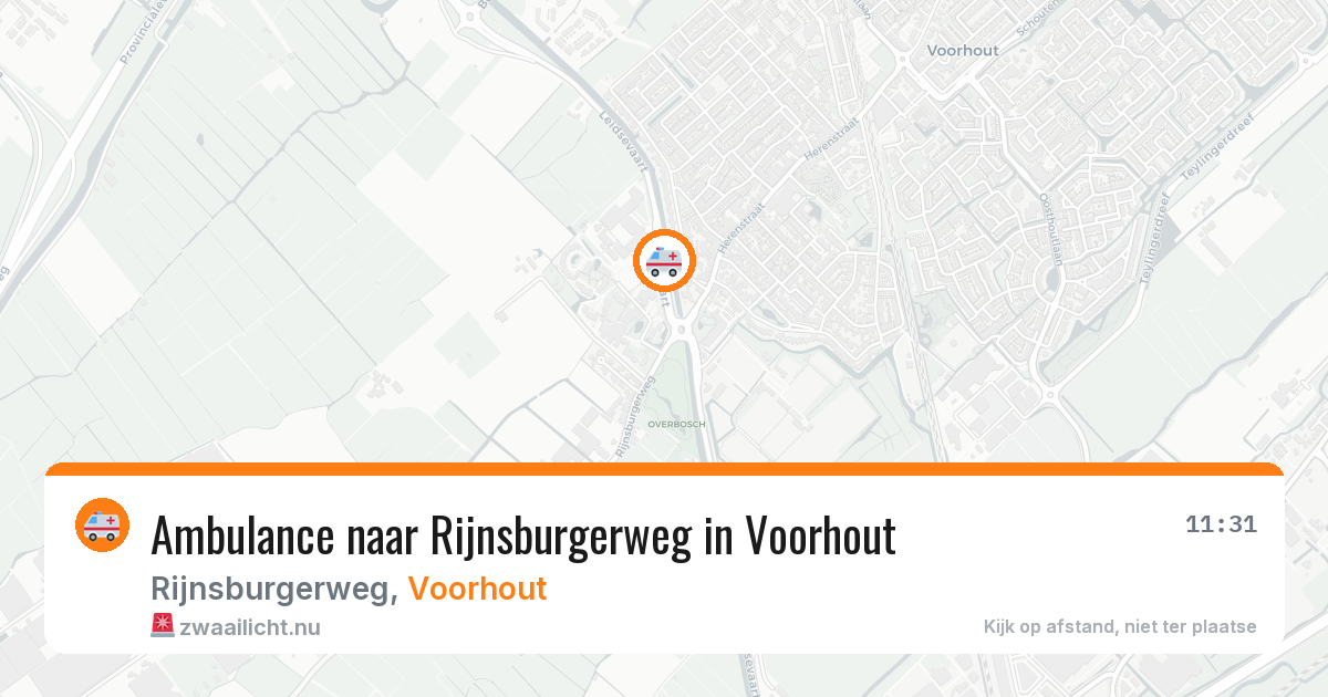 Ambulance naar Rijnsburgerweg in Voorhout — 12 jul 2026