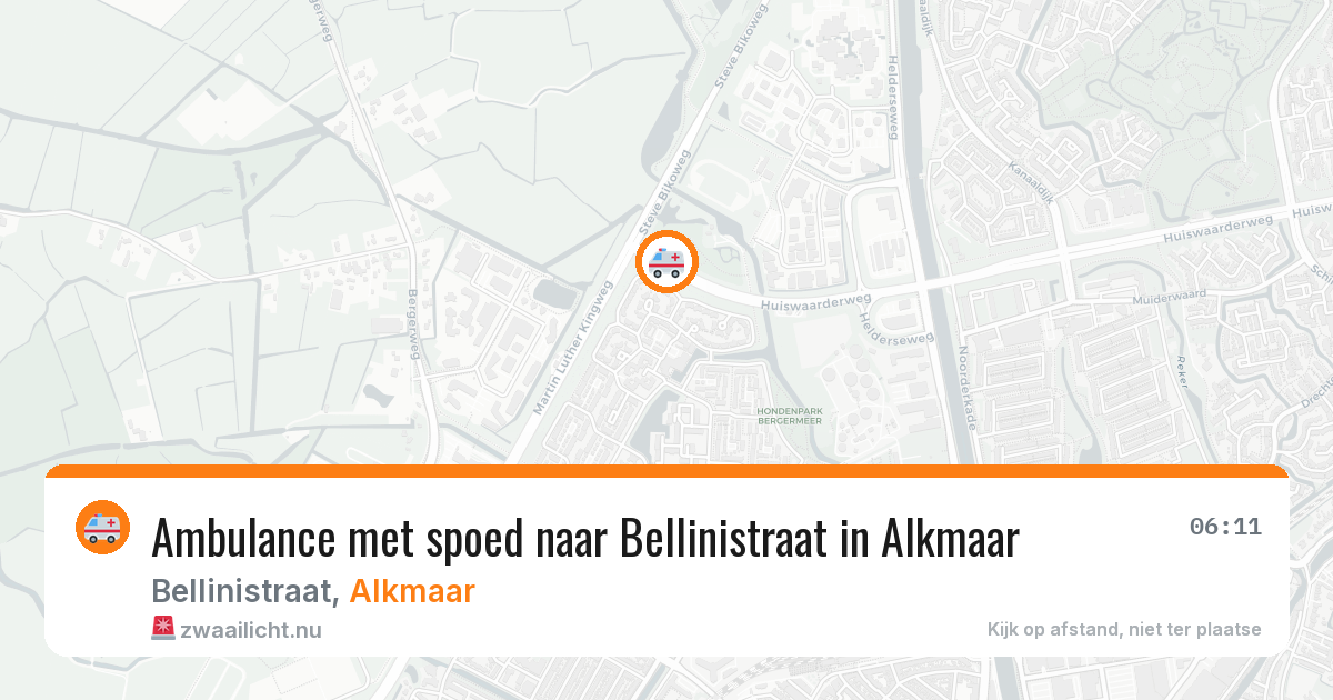 Ambulance met spoed naar Bellinistraat in Alkmaar — 11 jul 2026