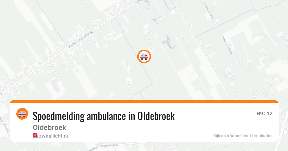 Spoedmelding ambulance in Oldebroek — 14 jul 2026