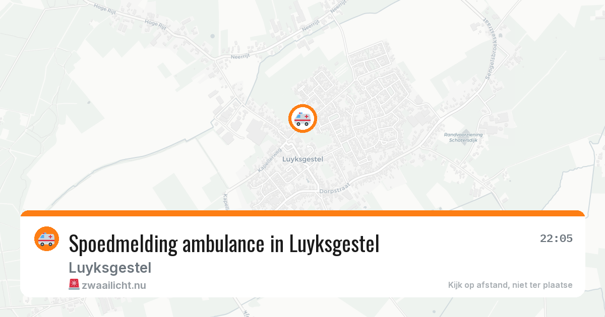 Spoedmelding ambulance in Luyksgestel — 8 jul 2026
