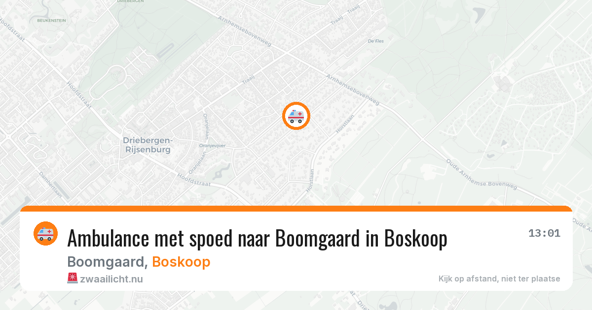 Ambulance met spoed naar Boomgaard in Boskoop — 27 jan 2026
