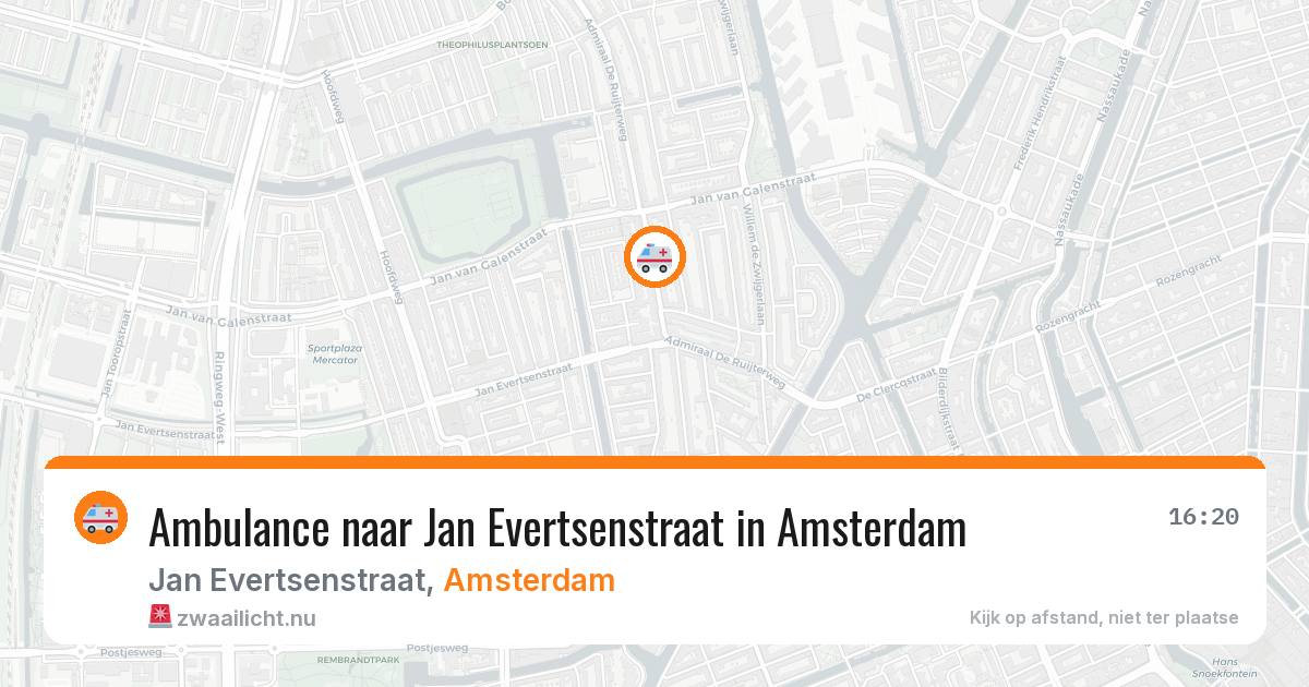 Ambulance naar Jan Evertsenstraat in Amsterdam — 23 mrt 2026