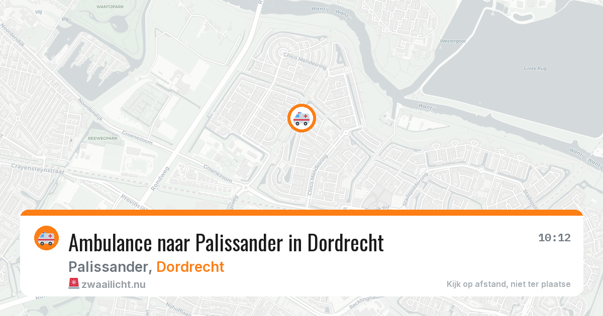Ambulance naar Palissander in Dordrecht — 1 apr 2026