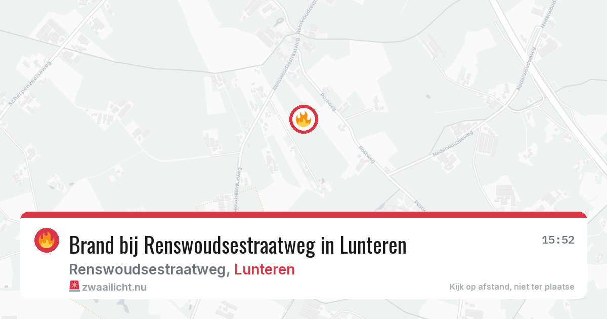 Brand bij Renswoudsestraatweg in Lunteren — 4 jun 2026