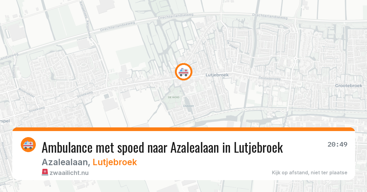 Ambulance met spoed naar Azalealaan in Lutjebroek — 17 jul 2026