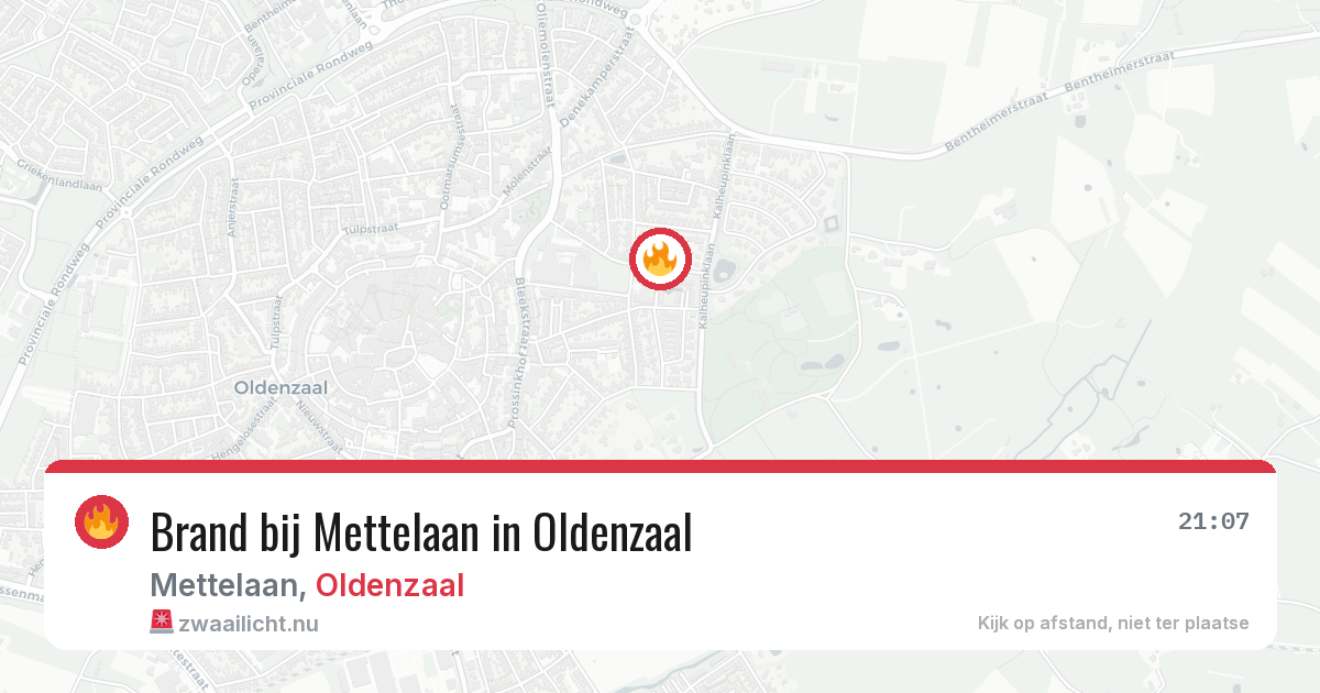 Brand bij Mettelaan in Oldenzaal — 13 mei 2026