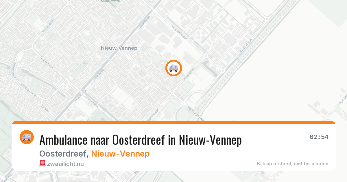 Ambulance naar Oosterdreef in Nieuw-Vennep — 17 jul 2026