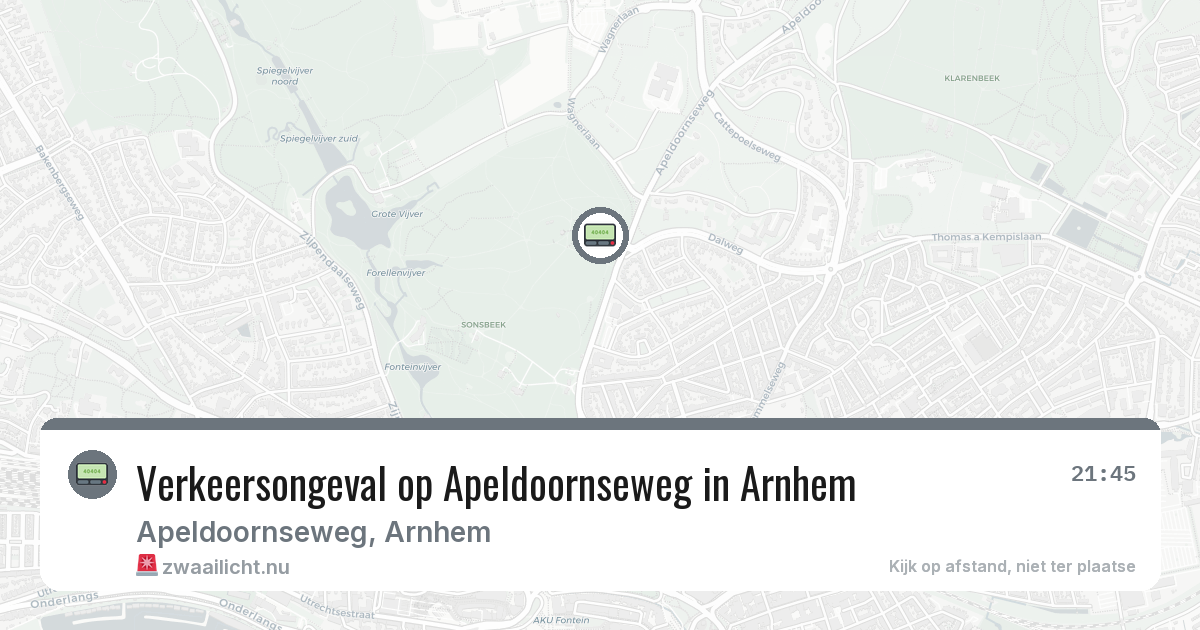 Verkeersongeval op Apeldoornseweg in Arnhem — 26 jul 2026