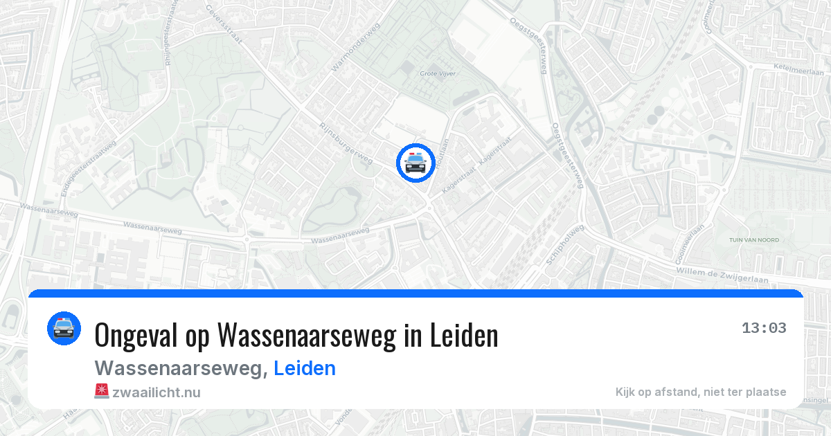 Ongeval op Wassenaarseweg in Leiden — 29 mei 2026