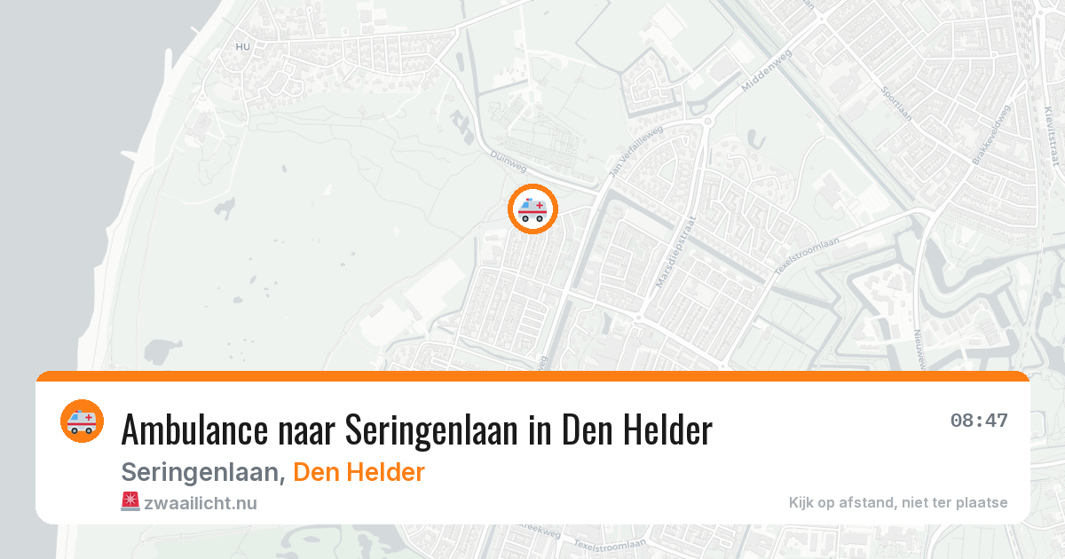 Ambulance naar Seringenlaan in Den Helder — 15 jul 2026