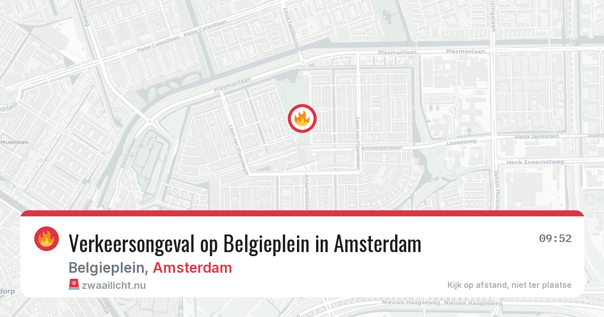 Verkeersongeval op Belgieplein in Amsterdam — 27 mei 2026