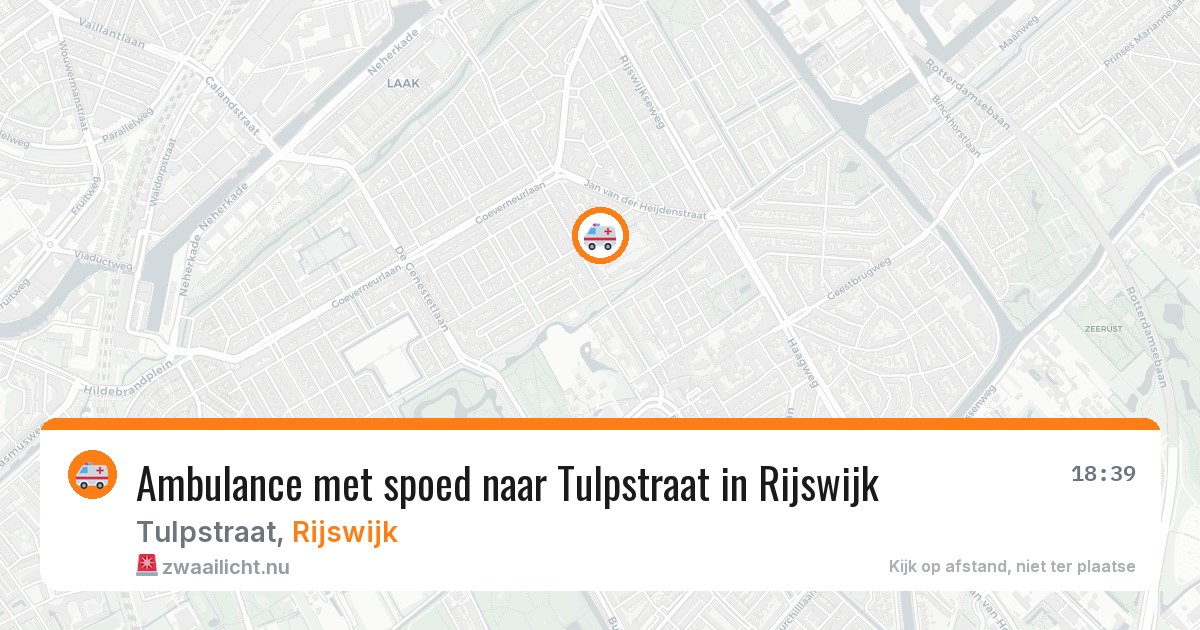 Ambulance met spoed naar Tulpstraat in Rijswijk — 1 jun 2026