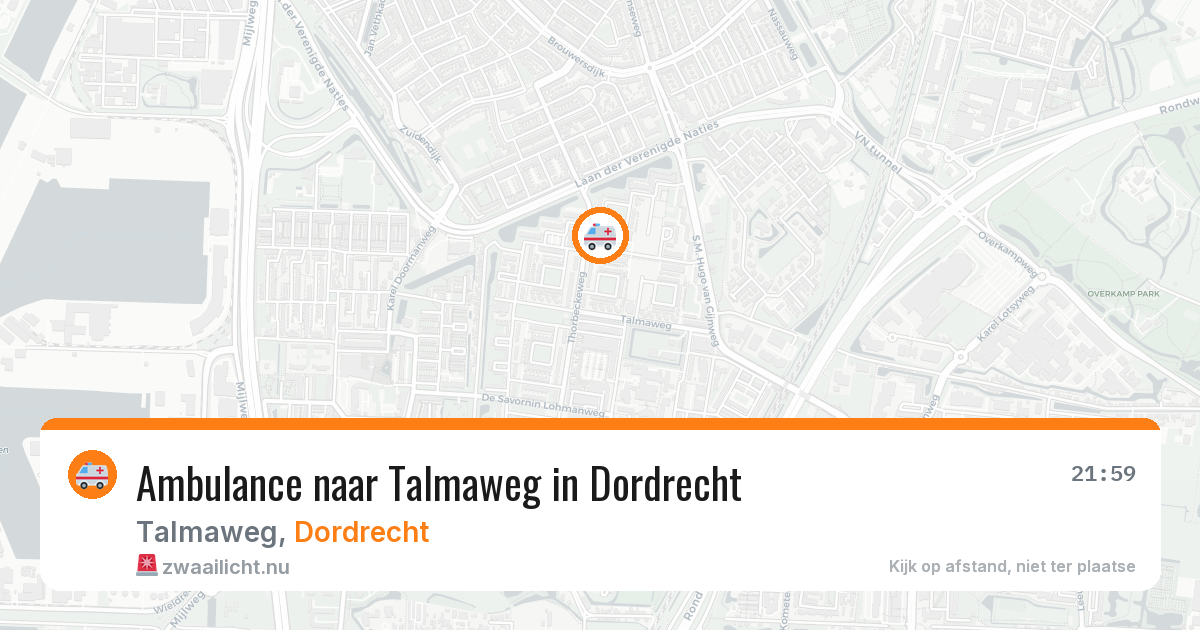 Ambulance naar Talmaweg in Dordrecht — 21 mei 2026