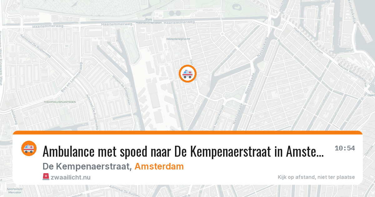 Ambulance met spoed naar De Kempenaerstraat in Amsterdam — 1 jun 2026