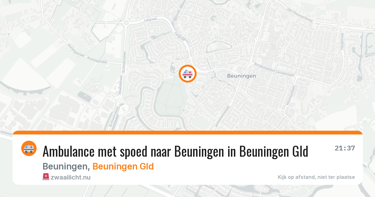 Ambulance met spoed naar Beuningen in Beuningen Gld — 20 mrt 2026