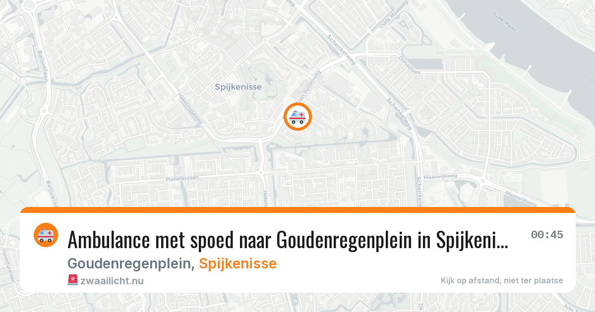 Ambulance met spoed naar Goudenregenplein in Spijkenisse — 25 mei 2026