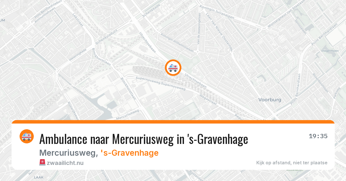 Ambulance naar Mercuriusweg in 's-Gravenhage — 10 jul 2026