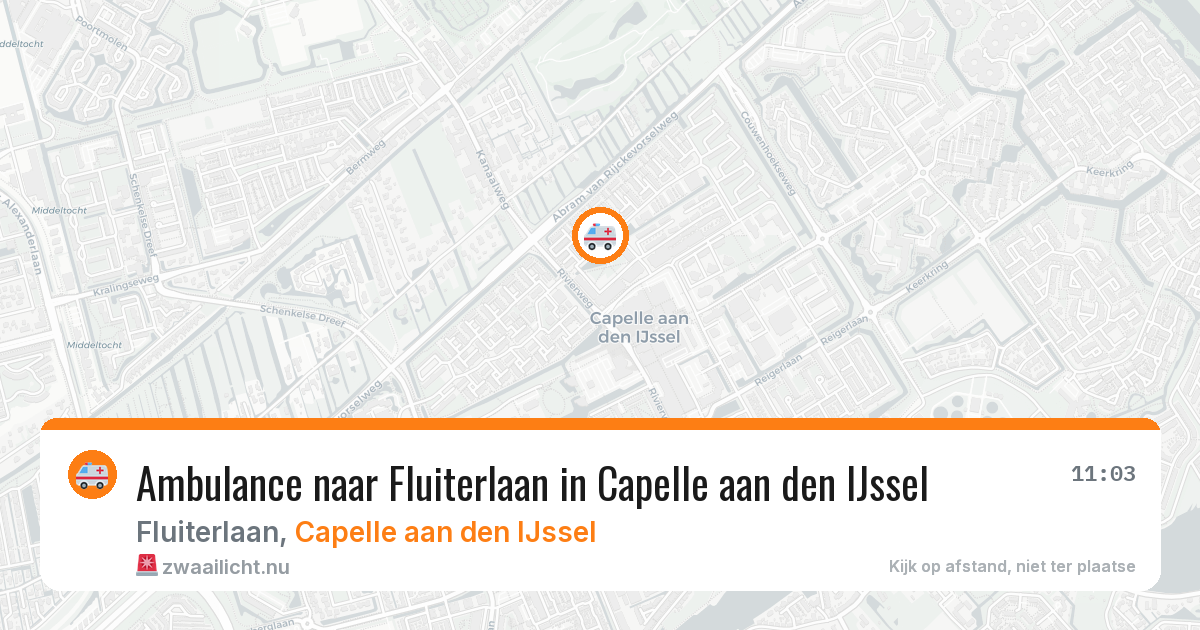 Ambulance naar Fluiterlaan in Capelle aan den IJssel — 12 jul 2026