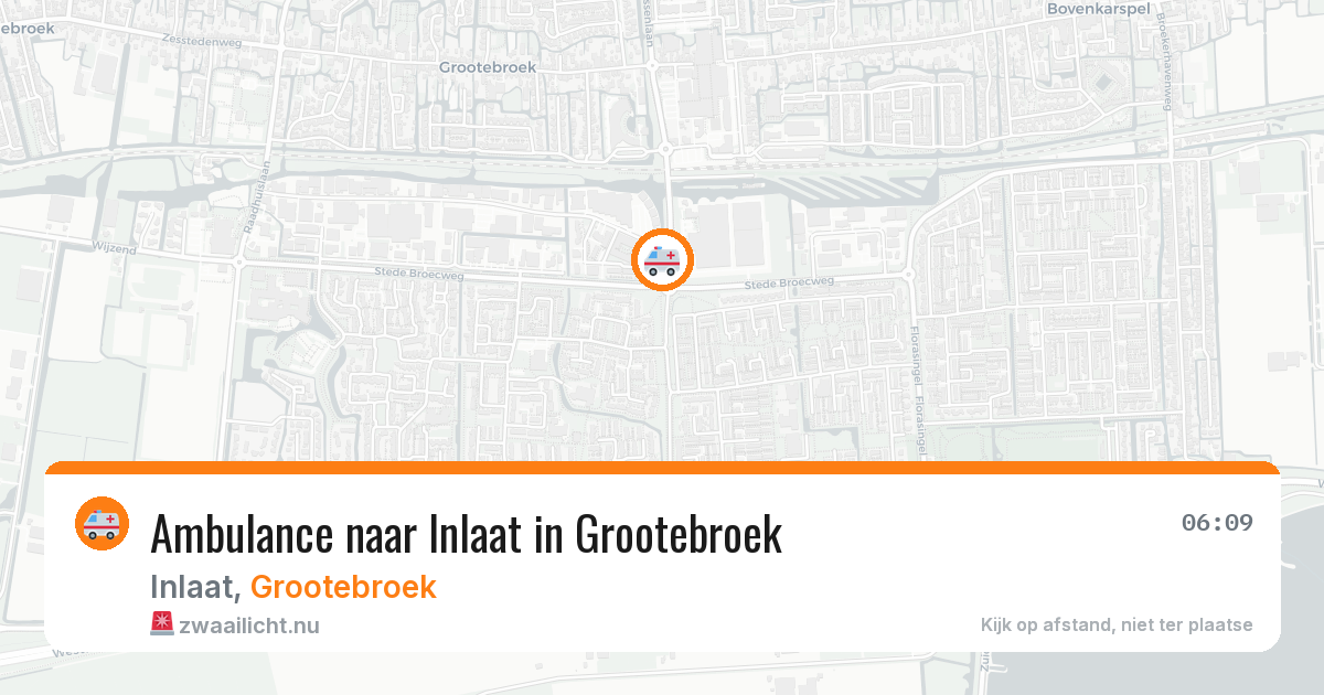 Ambulance naar Inlaat in Grootebroek — 10 jul 2026
