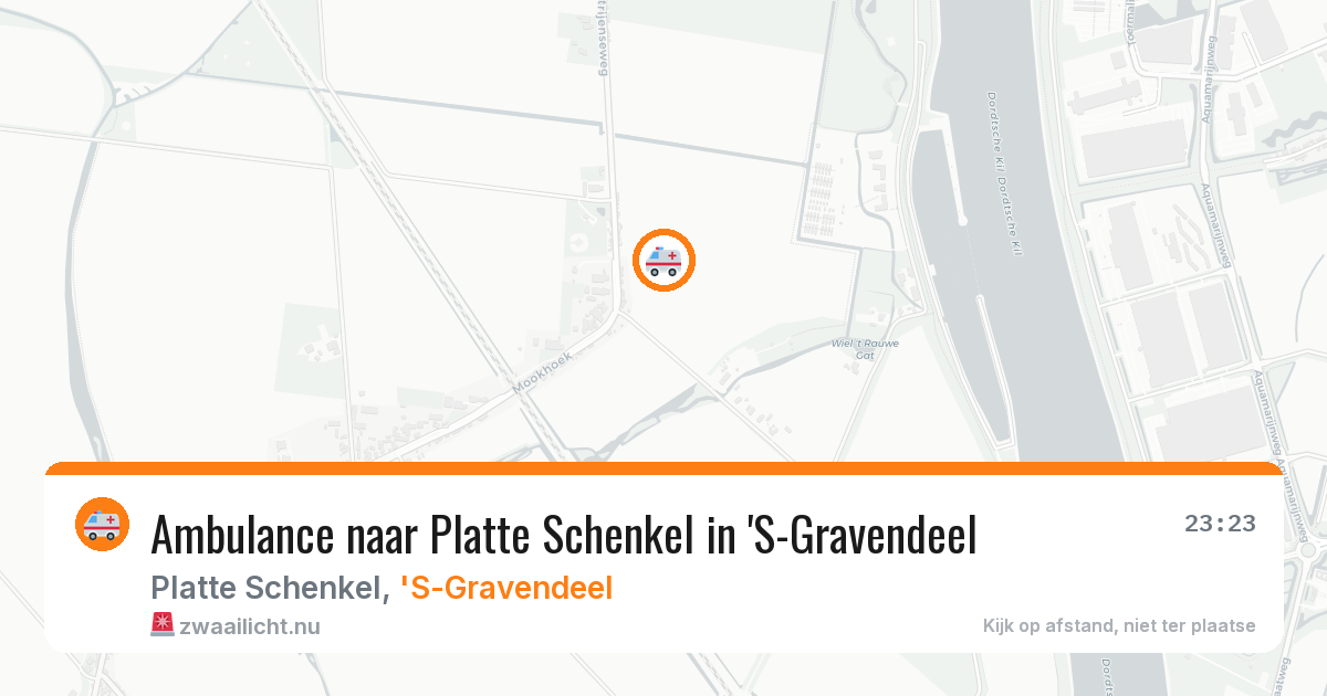 Ambulance naar Platte Schenkel in 'S-Gravendeel — 24 jul 2026