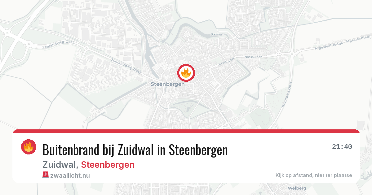 Buitenbrand bij Zuidwal in Steenbergen — 27 apr 2026
