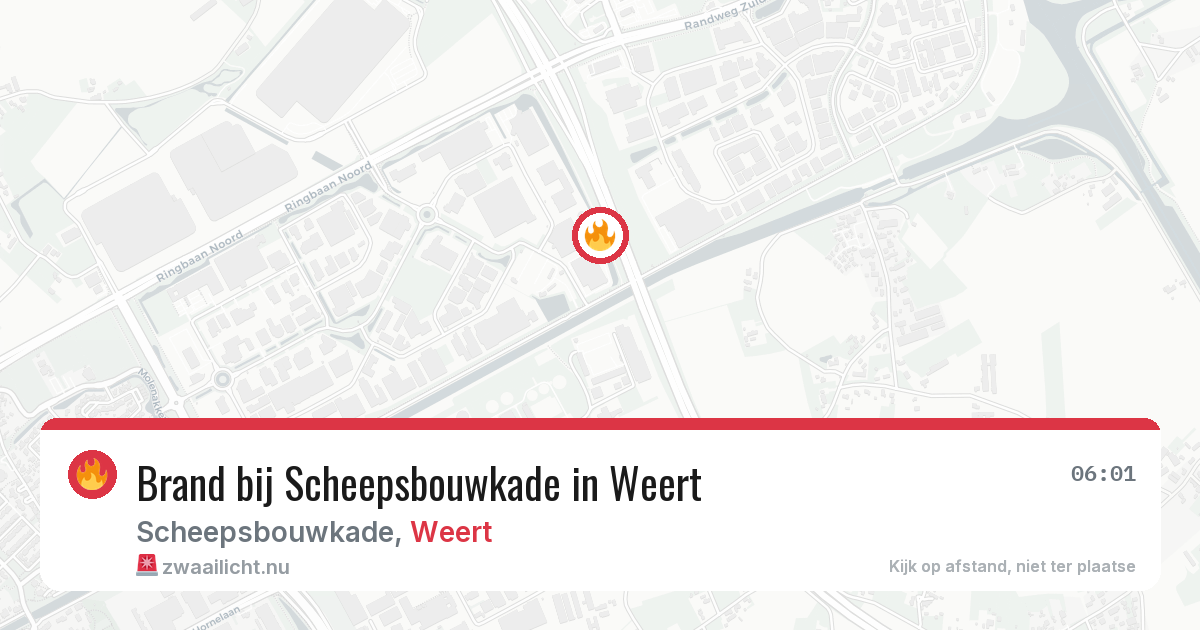 Brand bij Scheepsbouwkade in Weert — 16 jul 2026