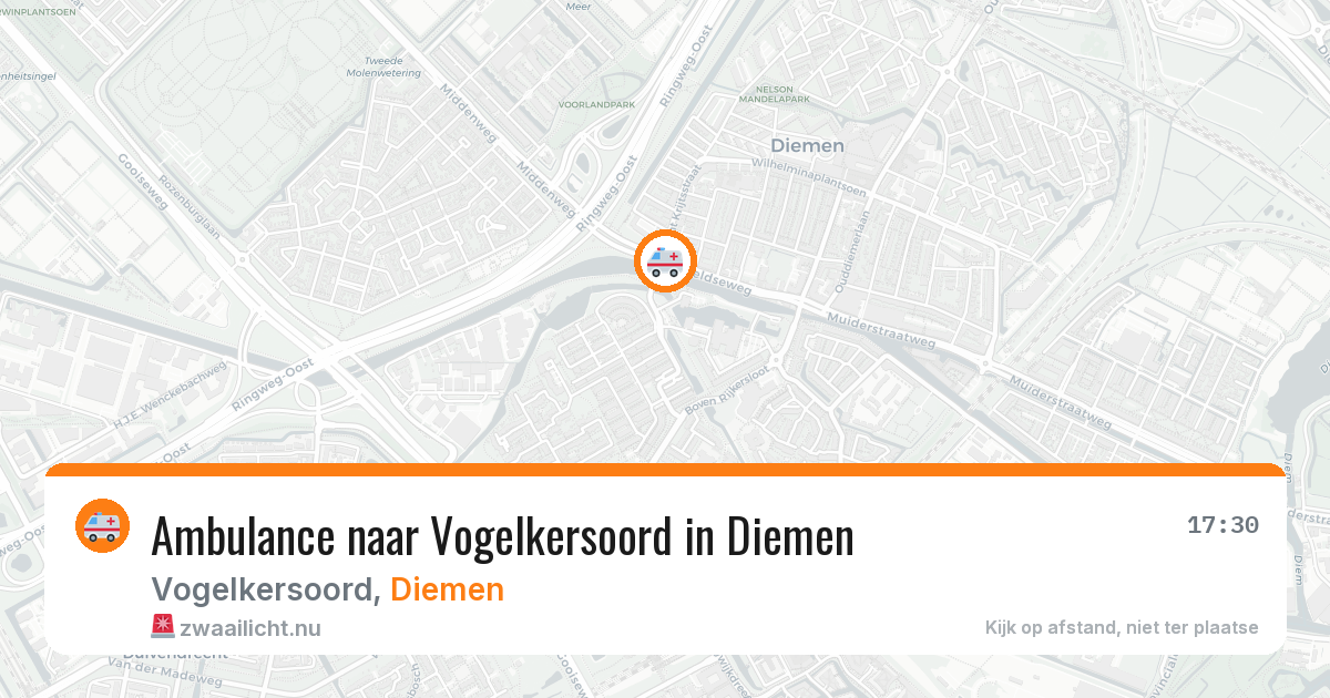 Ambulance naar Vogelkersoord in Diemen — 1 jun 2026
