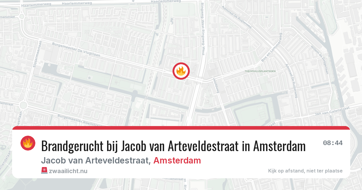 Brandgerucht bij Jacob van Arteveldestraat in Amsterdam — 27 mrt 2026