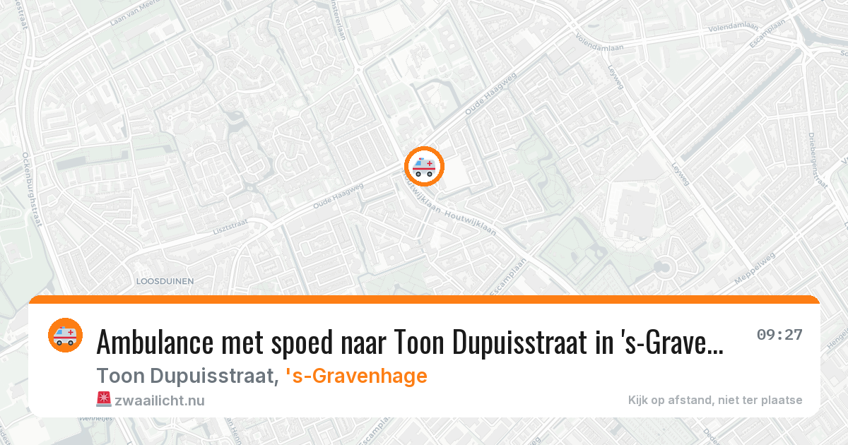 Ambulance met spoed naar Toon Dupuisstraat in 's-Gravenhage — 3 jun 2026