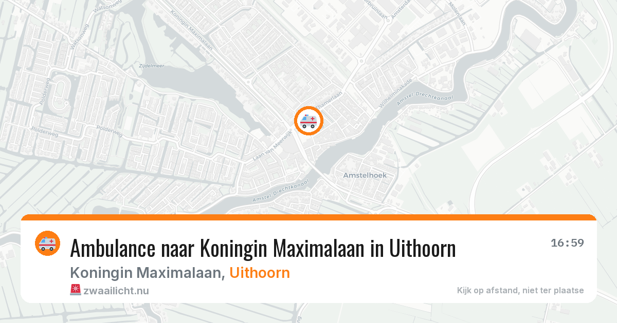 Ambulance naar Koningin Maximalaan in Uithoorn — 14 jul 2026