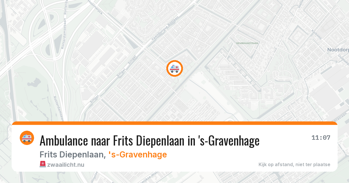 Ambulance naar Frits Diepenlaan in 's-Gravenhage — 4 mei 2026