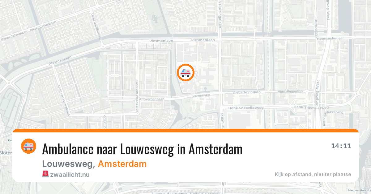 Ambulance naar Louwesweg in Amsterdam — 26 mrt 2026
