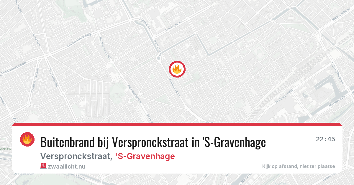 Buitenbrand bij Verspronckstraat in 'S-Gravenhage — 13 apr 2026