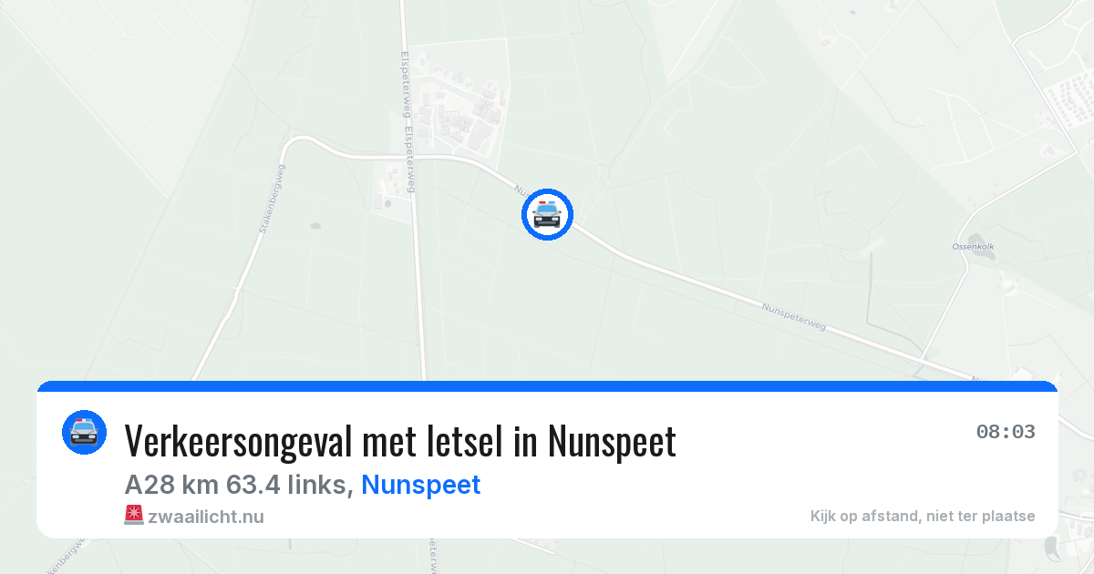 Verkeersongeval met letsel in Nunspeet — 22 mei 2026