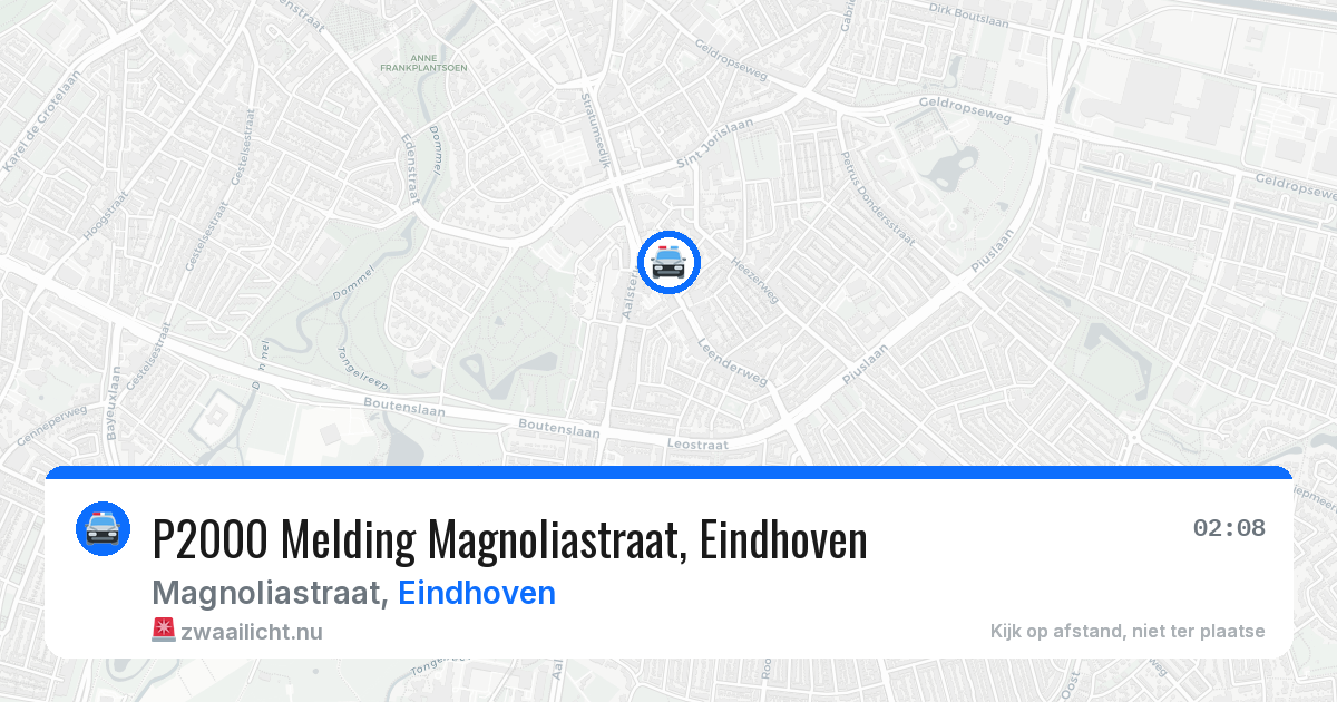 P2000 Melding Magnoliastraat, Eindhoven — 7 jun 2026
