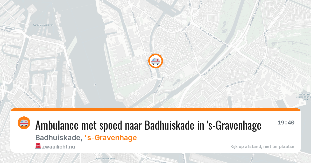 Ambulance met spoed naar Badhuiskade in 's-Gravenhage — 2 mrt 2026