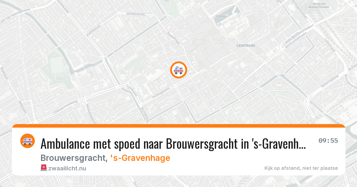 Ambulance met spoed naar Brouwersgracht in 's-Gravenhage — 26 jul 2026