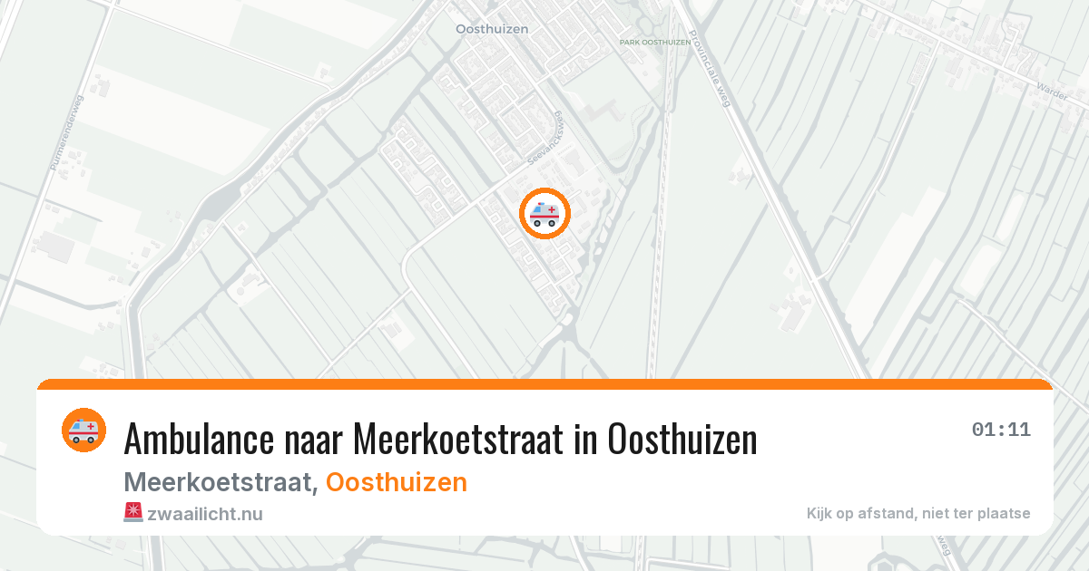 Ambulance naar Meerkoetstraat in Oosthuizen — 28 jun 2026