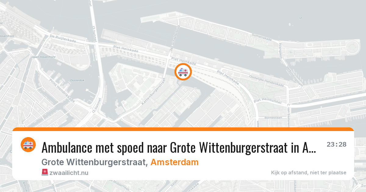 Ambulance met spoed naar Grote Wittenburgerstraat in Amsterdam — 12 mei 2026